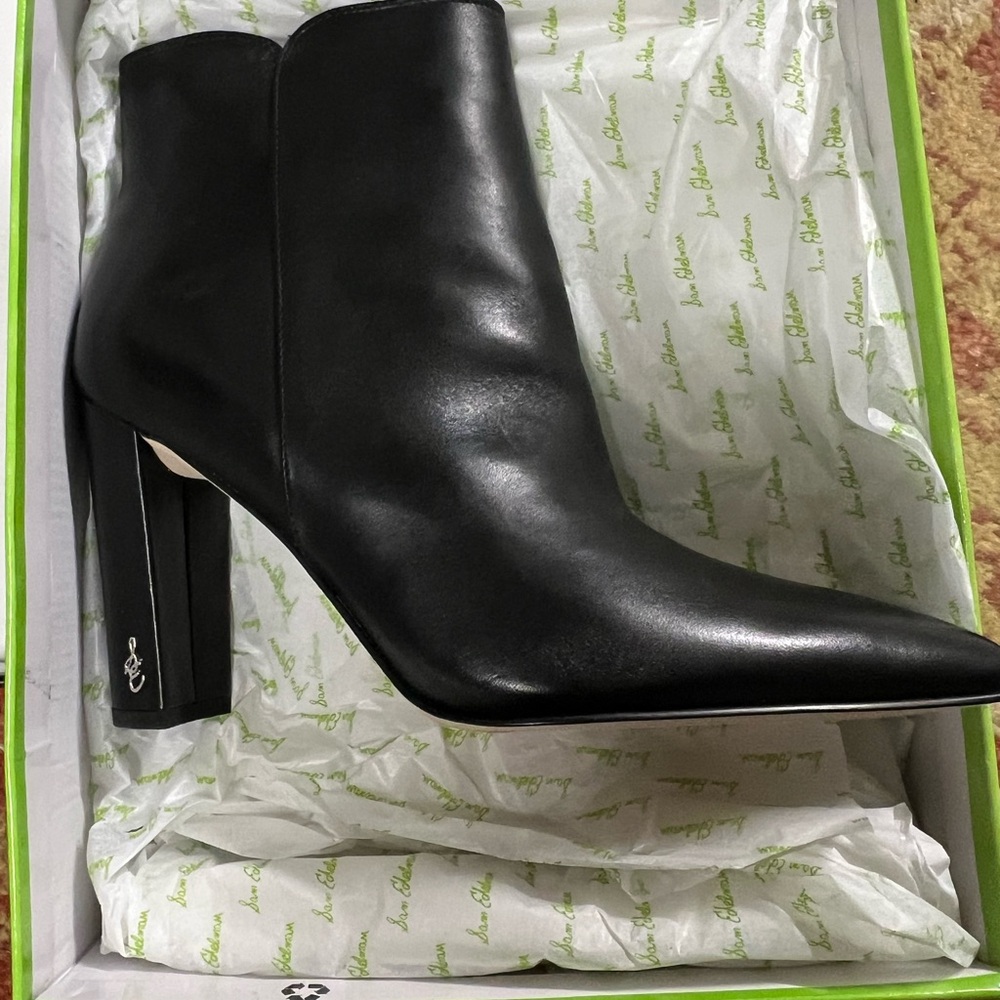 Sleek Black Ankle Boots by Sam Edelman. Never Worn!!!